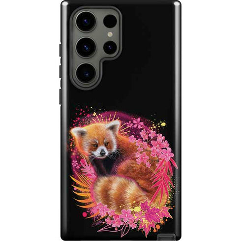 Red Panda with Flowers by Sheena Pike Galaxy S23 Ultra Pro Case