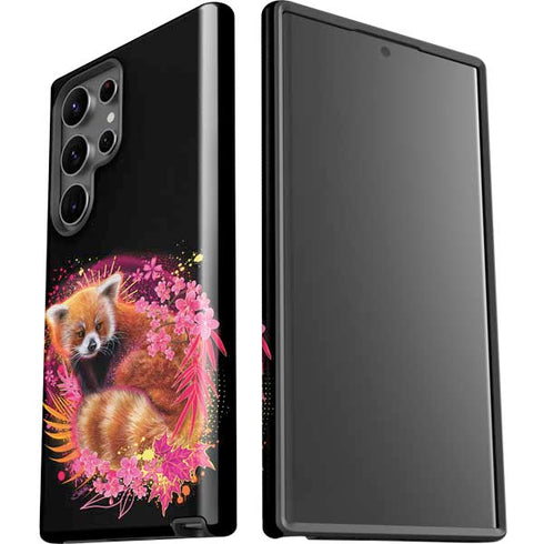 Red Panda with Flowers by Sheena Pike Galaxy S23 Ultra Pro Case