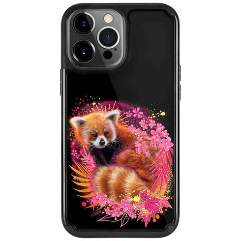 Red Panda with Flowers by Sheena Pike iPhone Cases