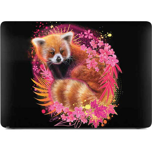 Red Panda with Flowers by Sheena Pike Apple MacBook Pro 16-inch Skin