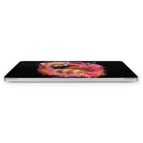 Red Panda with Flowers by Sheena Pike Apple MacBook Pro 16-inch Skin