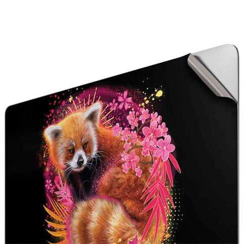Red Panda with Flowers by Sheena Pike Apple MacBook Pro 16-inch Skin