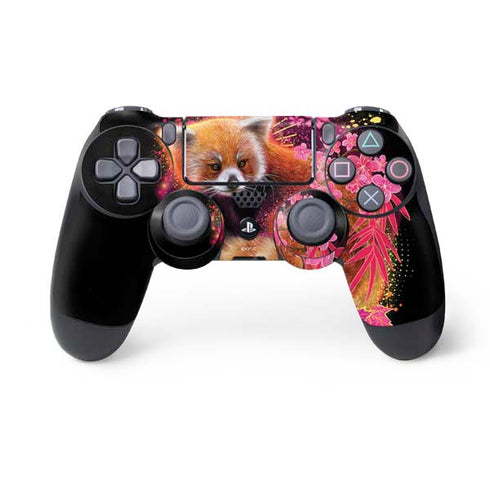 Red Panda with Flowers by Sheena Pike PlayStation PS4 Skins