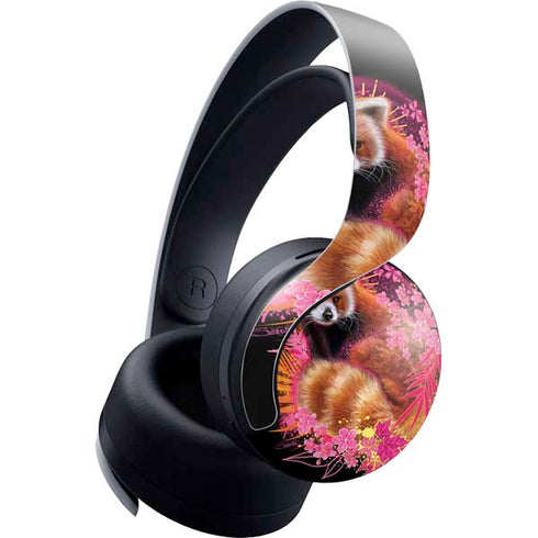 Red Panda with Flowers by Sheena Pike PlayStation PS5 Skins