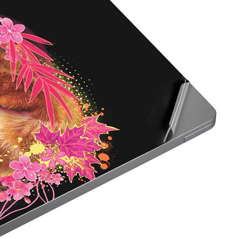 Red Panda with Flowers by Sheena Pike Laptop Skins