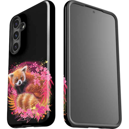 Red Panda with Flowers by Sheena Pike Galaxy S25 Impact Case