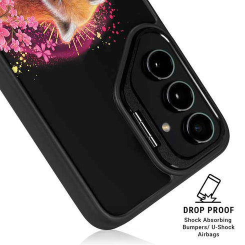 Red Panda with Flowers by Sheena Pike Galaxy S24 Ultra Kickstand Case