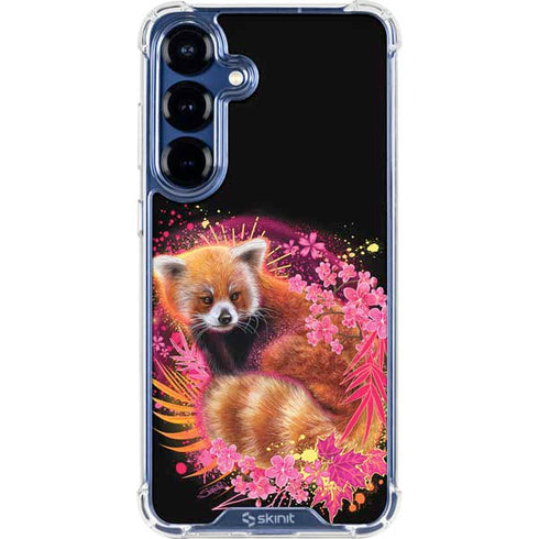 Red Panda with Flowers by Sheena Pike Galaxy S25 Plus Clear Case