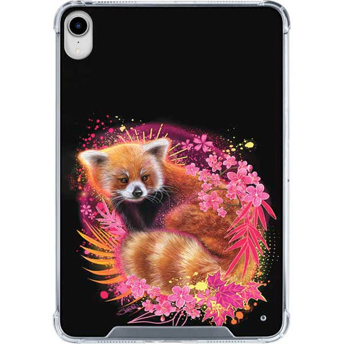Red Panda with Flowers by Sheena Pike iPad 11th Gen (2025) Clear Case