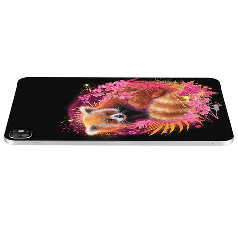 Red Panda with Flowers by Sheena Pike iPad Pro 13in M4 (2024) Skin