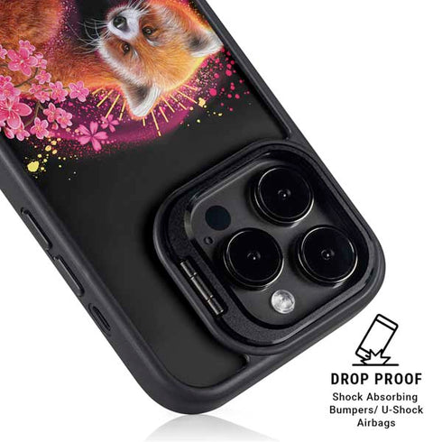 Red Panda with Flowers by Sheena Pike iPhone 15 Pro Kickstand Case