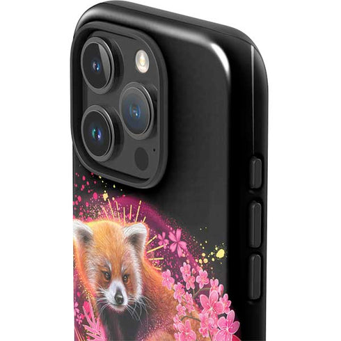 Red Panda with Flowers by Sheena Pike iPhone 16 Pro Impact Case