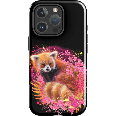 Red Panda with Flowers by Sheena Pike iPhone 16 Pro Max Impact Case