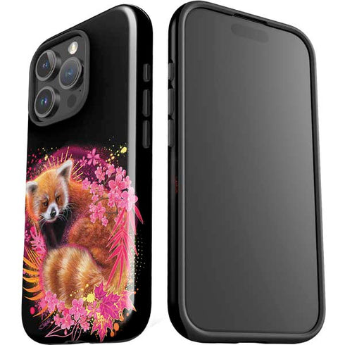 Red Panda with Flowers by Sheena Pike iPhone 16 Pro Max Impact Case