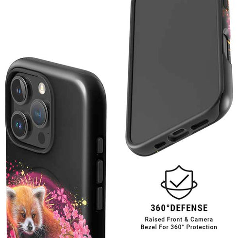 Red Panda with Flowers by Sheena Pike iPhone 16 Pro Max Magsafe Impact Case