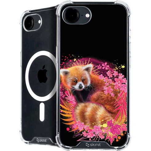 Red Panda with Flowers by Sheena Pike iPhone 16e MagSafe Case