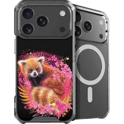 Red Panda with Flowers by Sheena Pike iPhone 18 Pro MagSafe Case