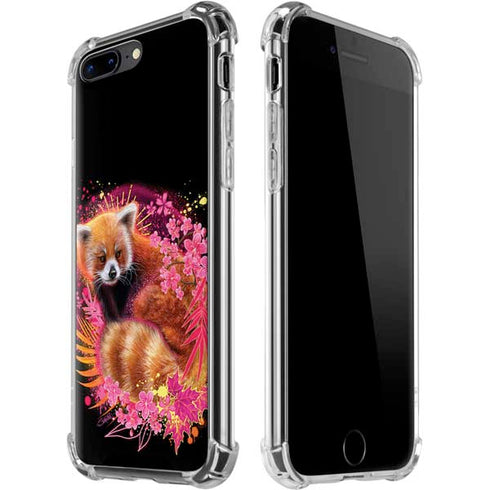 Red Panda with Flowers by Sheena Pike iPhone Cases
