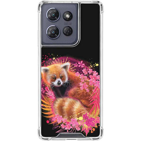 Red Panda with Flowers by Sheena Pike Moto G 5G (2025) Clear Case