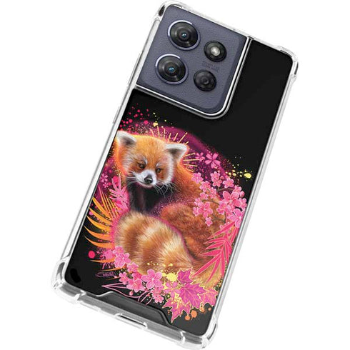 Red Panda with Flowers by Sheena Pike Moto G Power 5G (2025) Clear Case