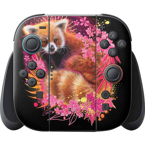 Red Panda with Flowers by Sheena Pike Nintendo Switch 2 (2025) Joy-Con Controller Skin