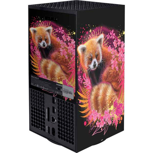 Red Panda with Flowers by Sheena Pike Xbox Series X Bundle Skin