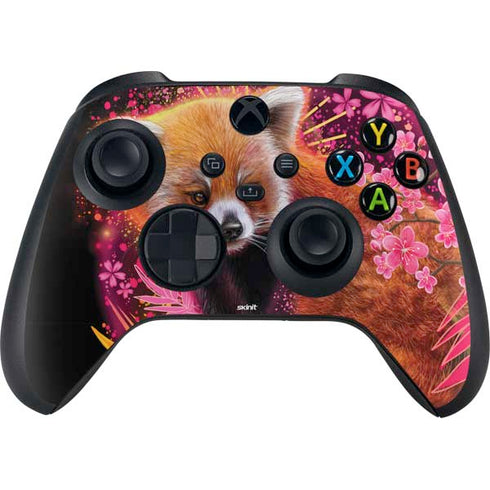 Red Panda with Flowers by Sheena Pike Xbox Series X Bundle Skin