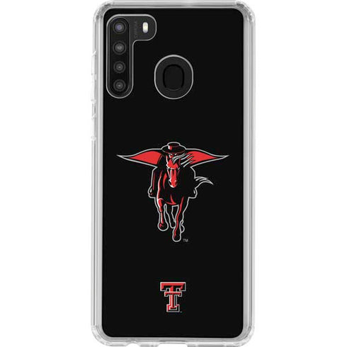 Texas Tech University Red Raiders Logo Galaxy A21 Clear Case