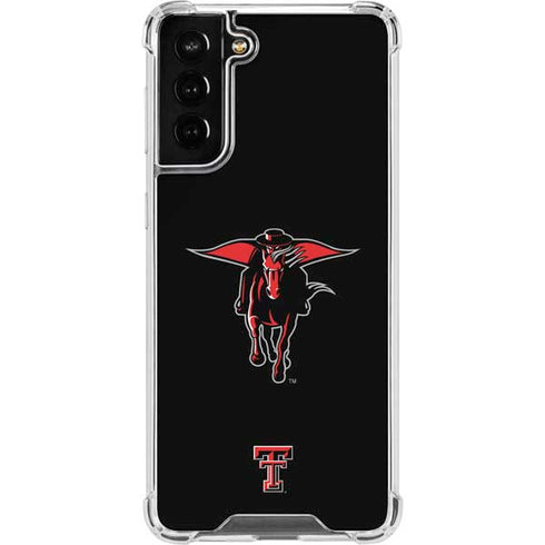 Texas Tech University Red Raiders Logo Galaxy S21 FE Clear Case