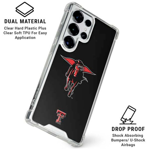 Texas Tech University Red Raiders Logo Galaxy S25 Ultra Clear Case