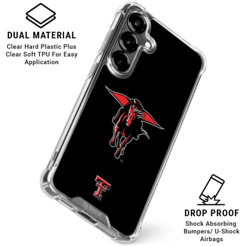 Texas Tech University Red Raiders Logo Galaxy S26 Clear Case