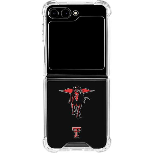 Texas Tech University Red Raiders Logo Galaxy Z Flip6 Clear Case