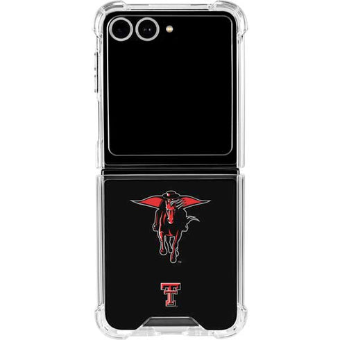Texas Tech University Red Raiders Logo Galaxy Z Flip7 Clear Case