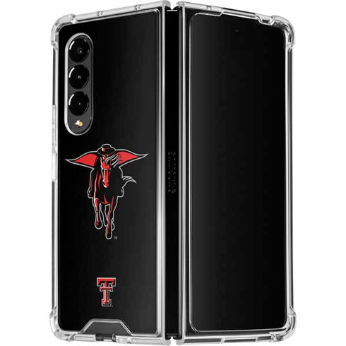 Texas Tech University Red Raiders Logo Galaxy Z Fold4 5G Clear Case