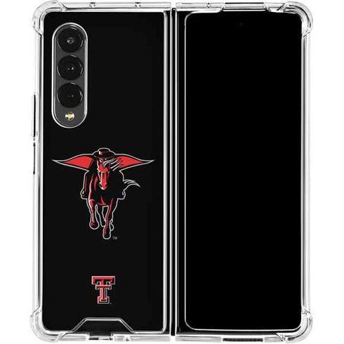 Texas Tech University Red Raiders Logo Galaxy Z Fold4 5G Clear Case