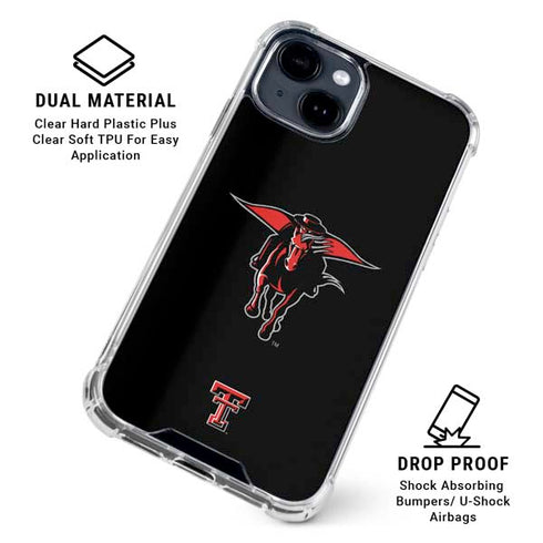 Texas Tech University Red Raiders Logo iPhone 15 Clear Case