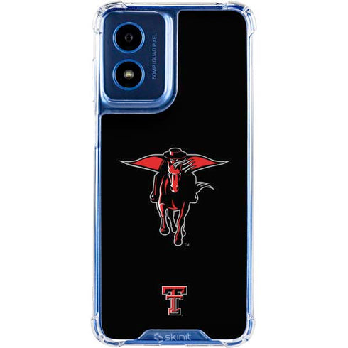 Texas Tech University Red Raiders Logo Moto G 5G (2024) Clear Case
