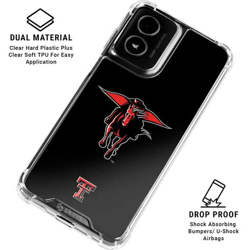 Texas Tech University Red Raiders Logo Moto G Power 5G (2024) Clear Case