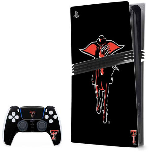 Texas Tech University Red Raiders Logo PS5 Pro Bundle Skin