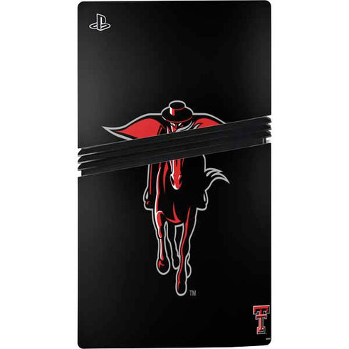 Texas Tech University Red Raiders Logo PS5 Pro Disk Bundle Skin