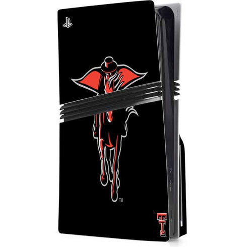 Texas Tech University Red Raiders Logo PS5 Pro Disk Console Skin