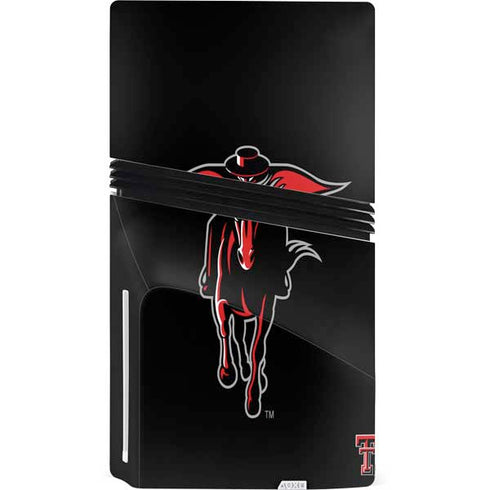 Texas Tech University Red Raiders Logo PS5 Pro Disk Console Skin