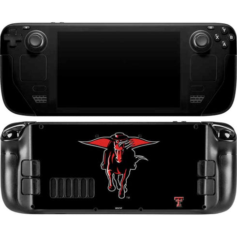 Texas Tech University Red Raiders Logo Steam Deck Handheld Gaming Computer OLED Skin