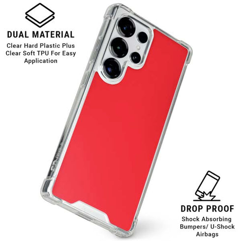 Red Galaxy S26 Ultra Clear Case