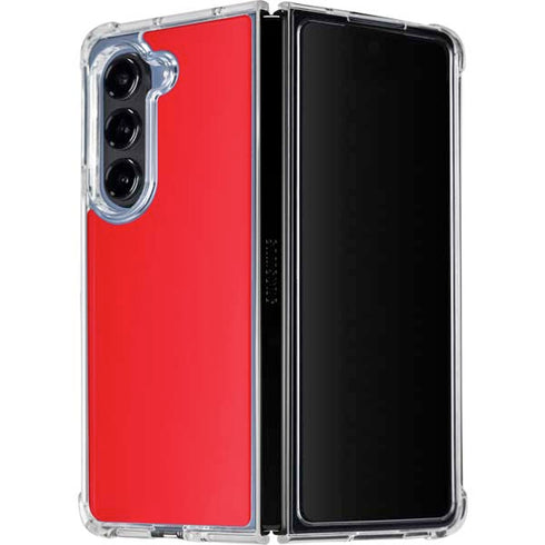 Red Galaxy Z Fold5 5G Clear Case