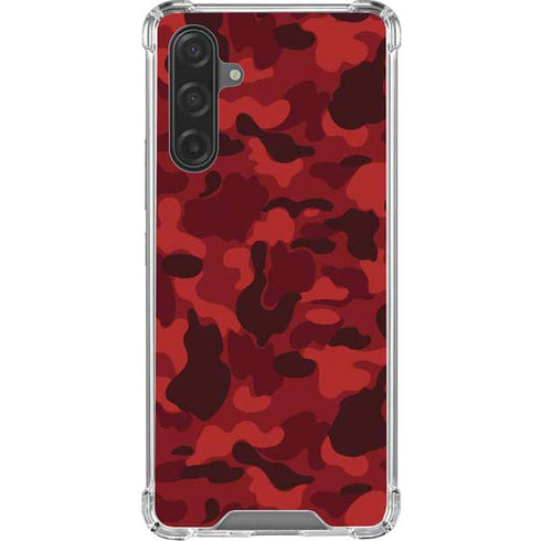 Red Street Camo Galaxy A17 Clear Case
