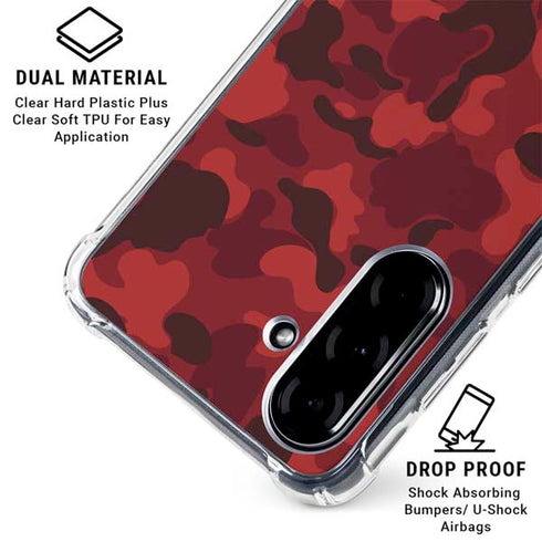 Red Street Camo Galaxy A36 5G Clear Case