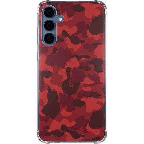 Red Street Camo Galaxy A55 5G Clear Case