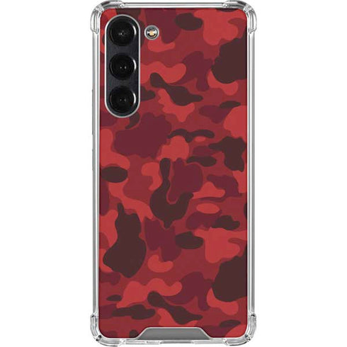 Red Street Camo Galaxy S24 FE Clear Case