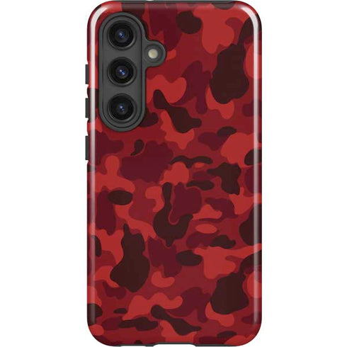 Red Street Camo Galaxy S25 Impact Case